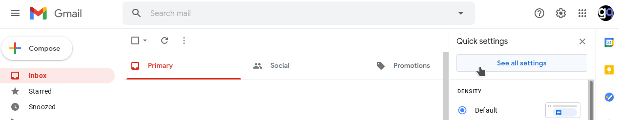 Gmail See all settings